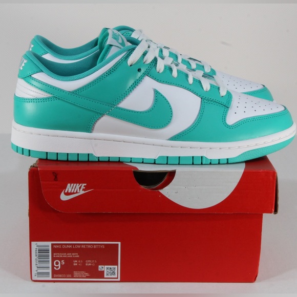 Nike Men's Dunk Low Retro Clear Jade Emerald MintGreen BTTYS Size 9.5